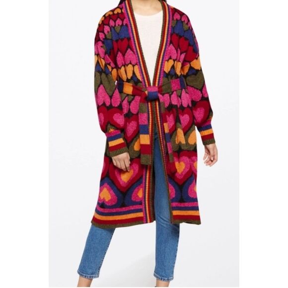 Beautiful Farm Rio Full of Hearts Midi Cardigan Good condition - Picture 2 of 16